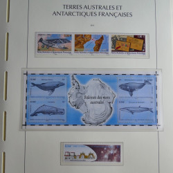 Collection timbres de T.A.A.F. 2010-2019 neufs** complet en un album.