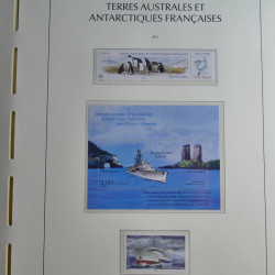Collection timbres de T.A.A.F. 2010-2019 neufs** complet en un album.