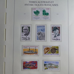Collection timbres de T.A.A.F. 2010-2019 neufs** complet en un album.