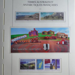 Collection timbres de T.A.A.F. 2010-2019 neufs** complet en un album.