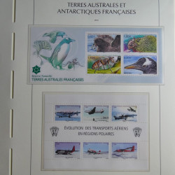 Collection timbres de T.A.A.F. 2010-2019 neufs** complet en un album.