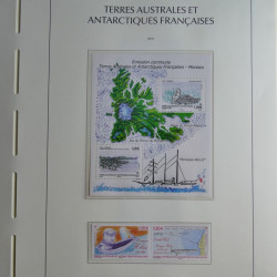 Collection timbres de T.A.A.F. 2010-2019 neufs** complet en un album.