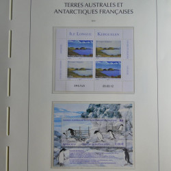Collection timbres de T.A.A.F. 2010-2019 neufs** complet en un album.