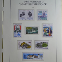 Collection timbres de T.A.A.F. 2010-2019 neufs** complet en un album.