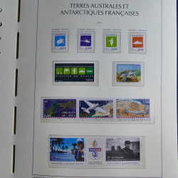 Collection timbres de T.A.A.F. 2010-2019 neufs** complet en un album.