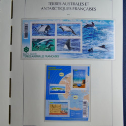Collection timbres de T.A.A.F. 2010-2019 neufs** complet en un album.