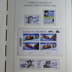 Collection timbres de T.A.A.F. 2010-2019 neufs** complet en un album.