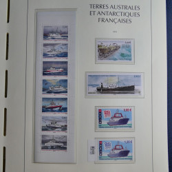 Collection timbres de T.A.A.F. 2010-2019 neufs** complet en un album.