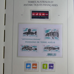 Collection timbres de T.A.A.F. 2010-2019 neufs** complet en un album.