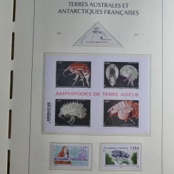 Collection timbres de T.A.A.F. 2010-2019 neufs** complet en un album.