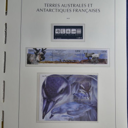 Collection timbres de T.A.A.F. 2010-2019 neufs** complet en un album.