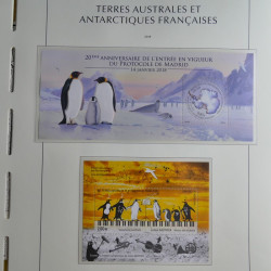 Collection timbres de T.A.A.F. 2010-2019 neufs** complet en un album.