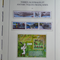Collection timbres de T.A.A.F. 2010-2019 neufs** complet en un album.