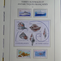 Collection timbres de T.A.A.F. 2010-2019 neufs** complet en un album.