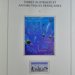 Collection timbres de T.A.A.F. 2010-2019 neufs** complet en un album.