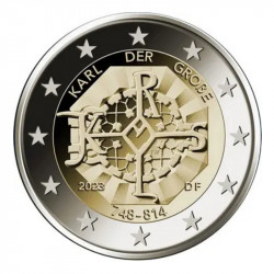 2 euros commémoratives Allemagne 2023 Charlemagne - les 5 ateliers.