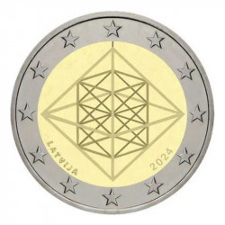 2 euros commémorative Lettonie 2024 - Himmeli Solstice d'Hiver.