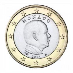 1 euro Monaco 2023 face nationale - Albert II.