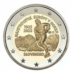 2 euros commémorative Slovaquie 2025 - Hockey sur glace.