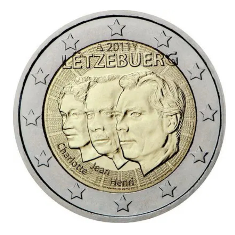2 euros commémorative Luxembourg 2011 - Grand-duc Jean, Lieutenant représentant.