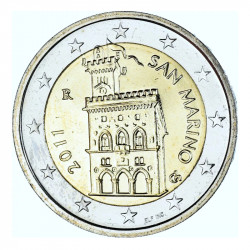 2 euros Saint Marin 2011 face nationale - Palais du gouvernement.