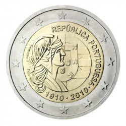 2 euros commémorative Portugal 2010 - République Portugaise.