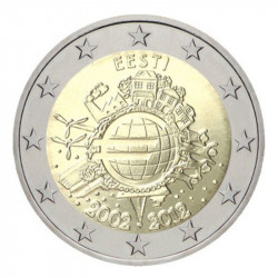 2 euros commémorative Estonie 2012 - 10 ans de l'euro.