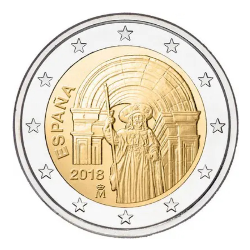 2 euros commémorative Espagne 2018 - Saint-Jacques-de-Compostelle.