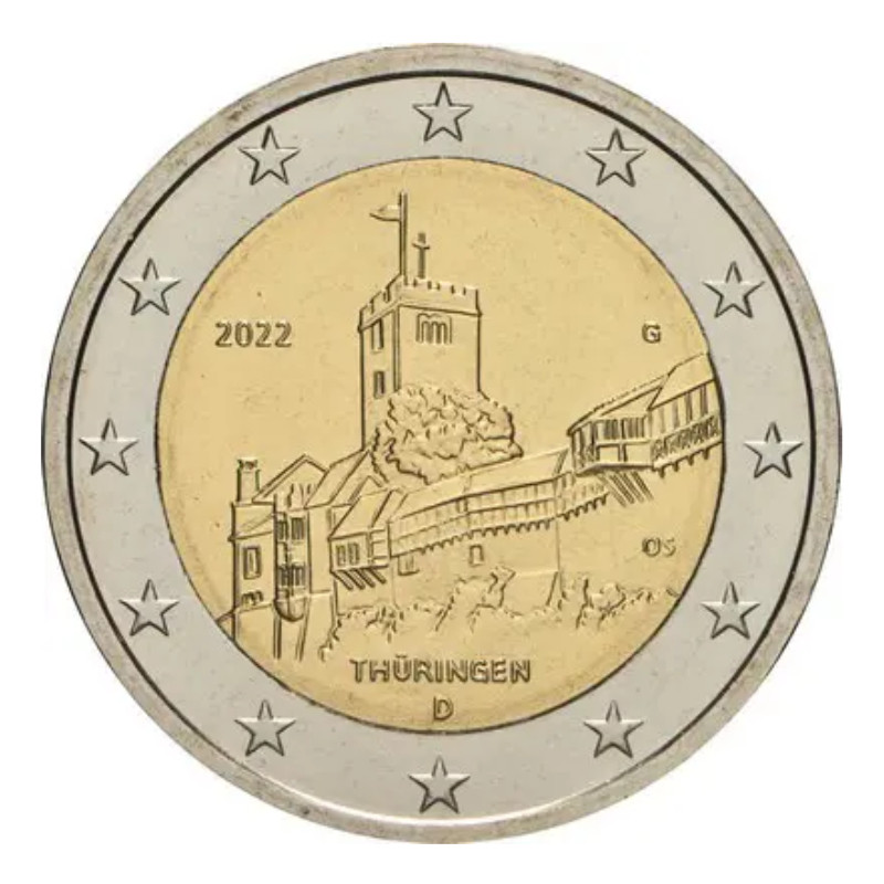 2 euros commémorative Allemagne 2022 - Thuringe.