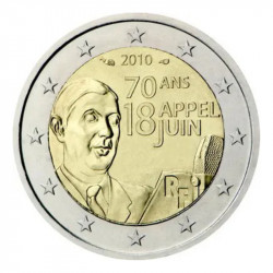 2 euros commémorative France 2010 - Appel du 18 juin.