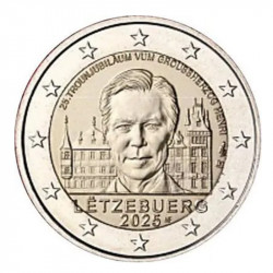 2 euros commémorative Luxembourg 2025 - 25 ans de règne du Grand-Duc Henri.