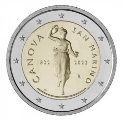 2 euros commémorative Saint Marin 2022 - Antonio Canova en coffret BU.