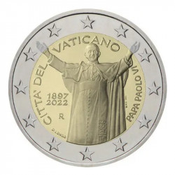 2 euros commémorative Vatican 2022 - Paul VI en coffret BU.