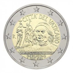 2 euros commémorative Vatican 2023 - Le Pérugin en coffret BU.