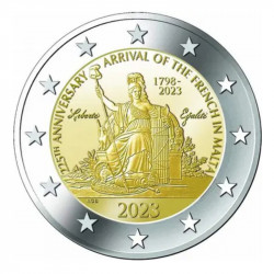 2 euros commémorative Malte 2023 coffret BU - Napoléon Bonaparte.