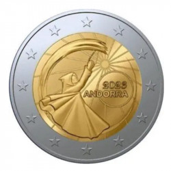 2 euros commémorative Andorre 2023 BU - Festival du Solstice d'été.