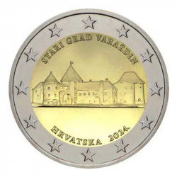 2 euros commémorative Croatie 2024 - Château de Varaždin en coincard.