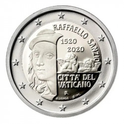 2 euros commémorative Vatican 2020 - Raphael en coffret BU.