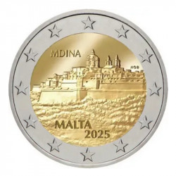 2 euros commémorative Malte 2025 coffret BU - Ville Fortifiée de Mdina.
