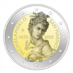 2 euros commémorative Saint Marin 2025 - Michel-Ange en coffret BU.