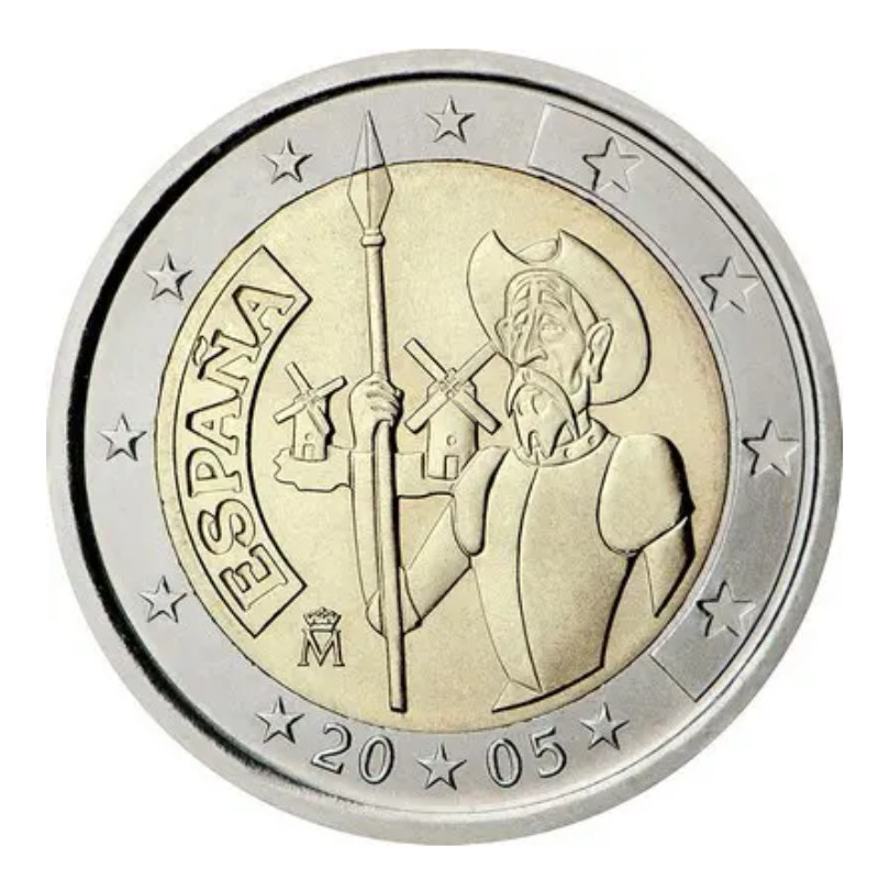 2 euros commémorative Espagne 2005 - Don Quichotte.
