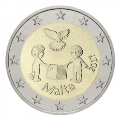 2 euros commémorative Malte 2017 UNC - La paix.