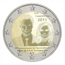 2 euros commémorative Luxembourg 2015 - Accession au trône du Grand-Duc Henri.