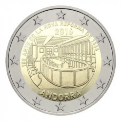 2 euros commémorative Andorre 2016 BU - Nouvelle réforme de 1866.