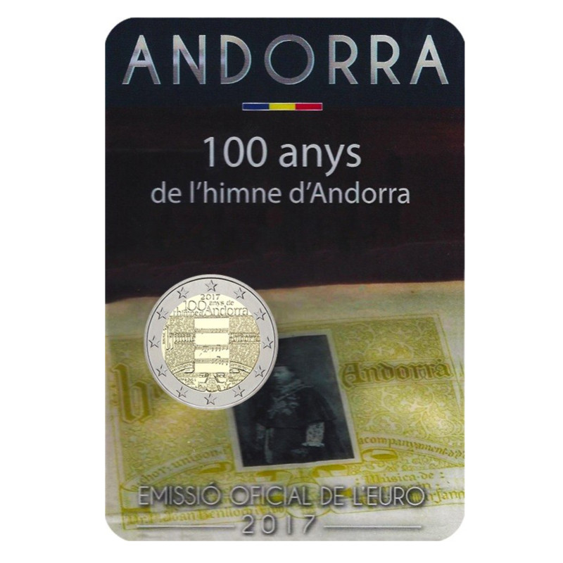 2 euros commémorative Andorre 2017 BU - L’hymne national.