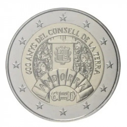 2 euros commémorative Andorre 2019 BU - Conseil de la terre.