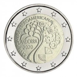 2 euros commémorative Andorre 2020 BU - Sommet ibéro américain.
