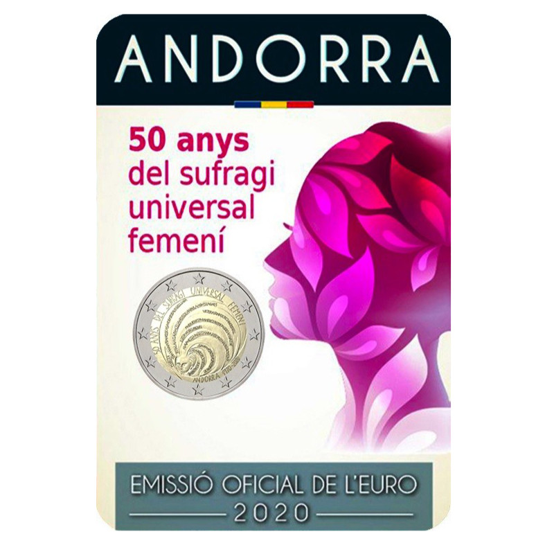 2 euros commémorative Andorre 2020 BU - Suffrage universel féminin.