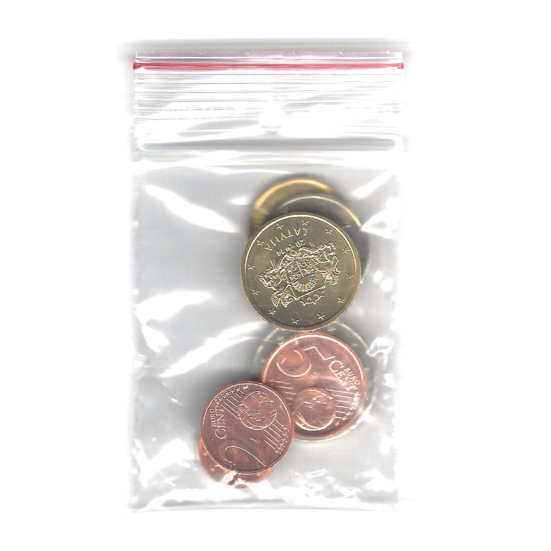 Série complète pièces 1 cent à 2 euros Lettonie année 2014 UNC.