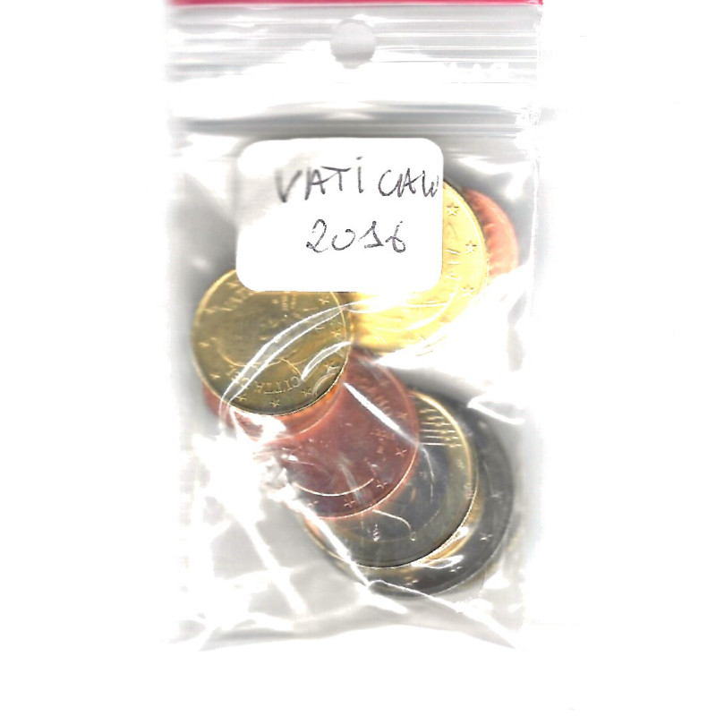 Série complète pièces 1 cent à 2 euros Vatican année 2016 UNC.